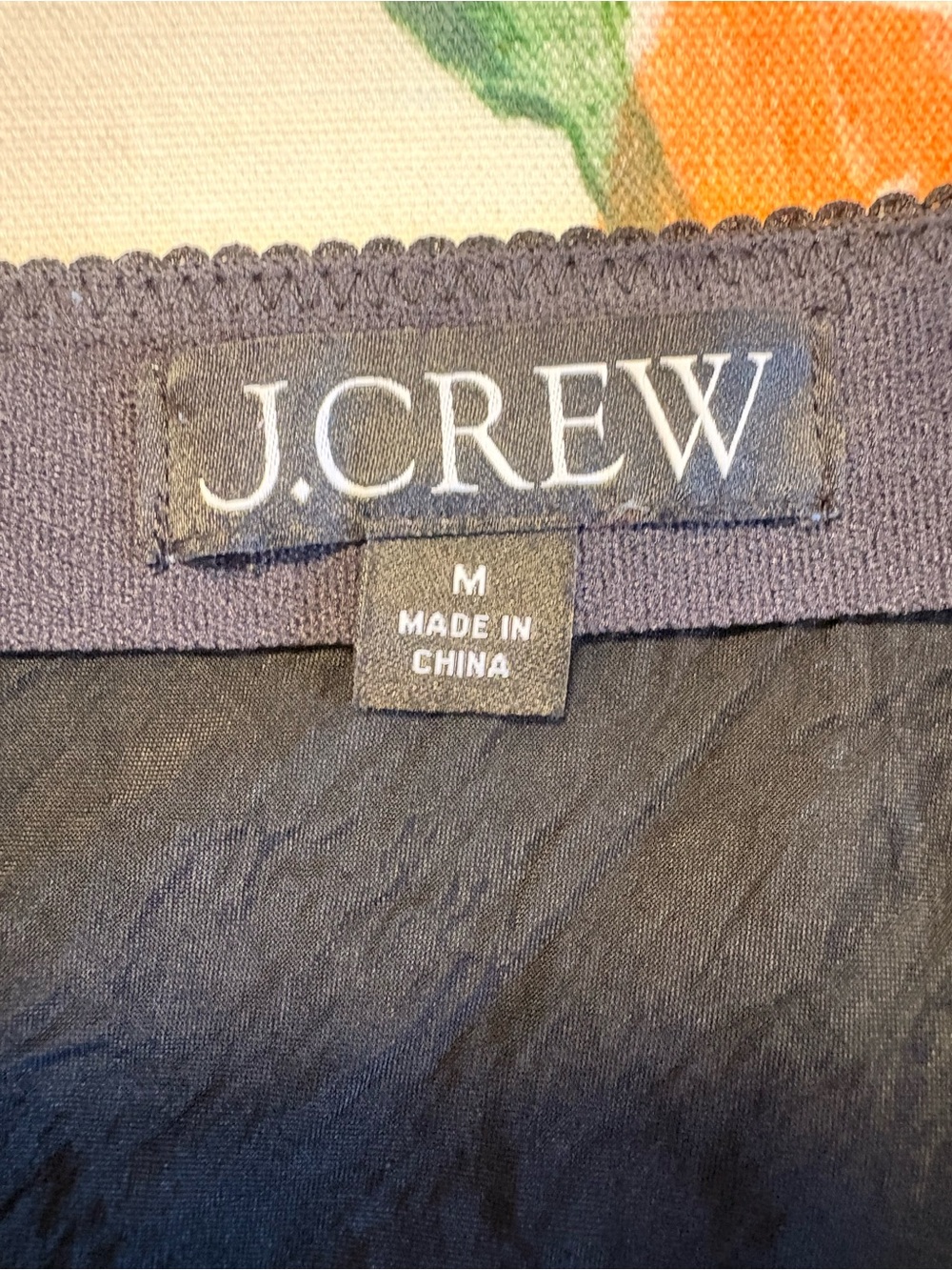 J.Crew- Gwen Textured Satin Lace Trim Slip Skirt- Medium - Picture 5 of 5